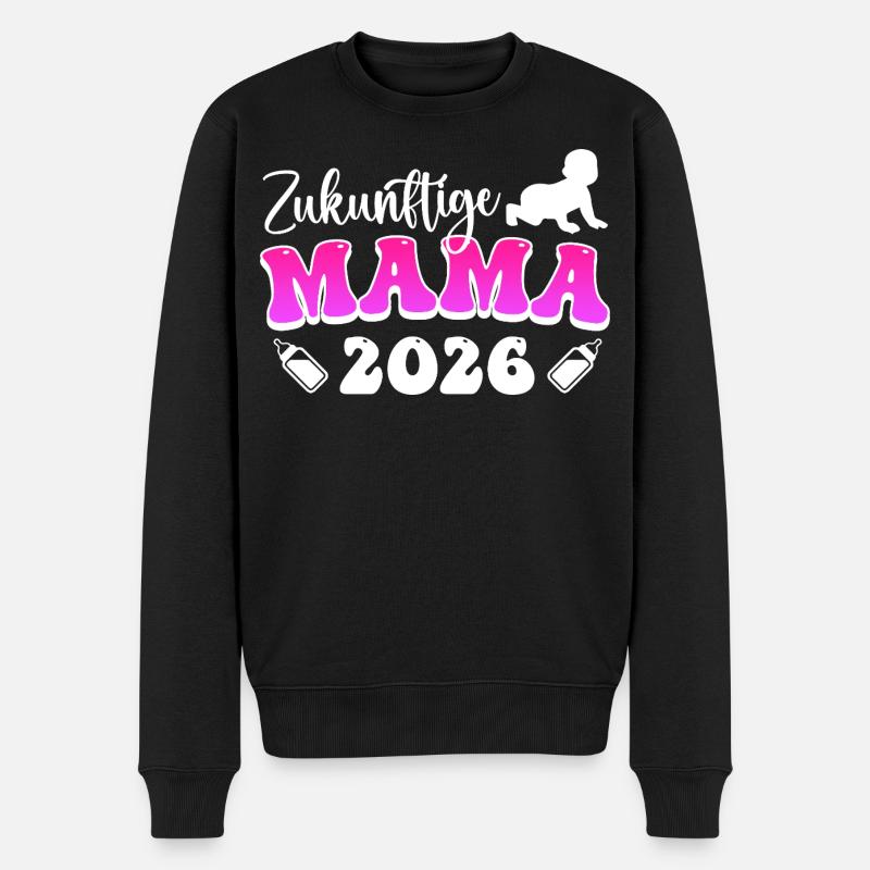 FUTURE MAMAN 2026 Bientôt Maman Drôle - Pull Premium bio Homme - noir