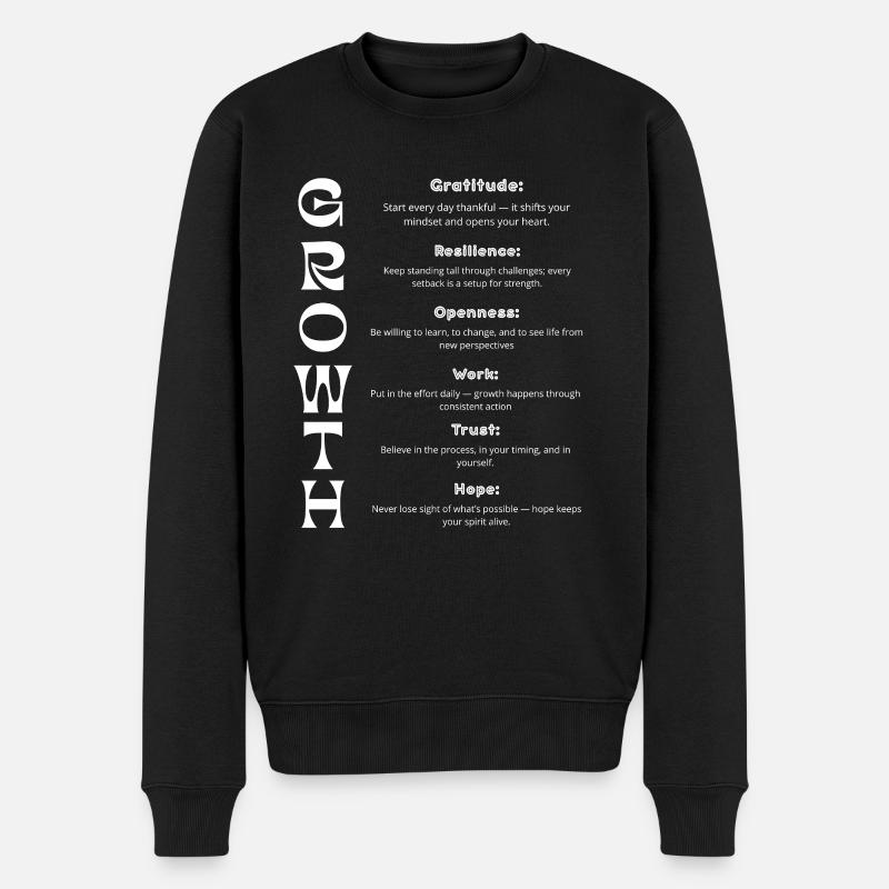 Wachstumsentwicklung - Männer Premium Bio Pullover - Schwarz