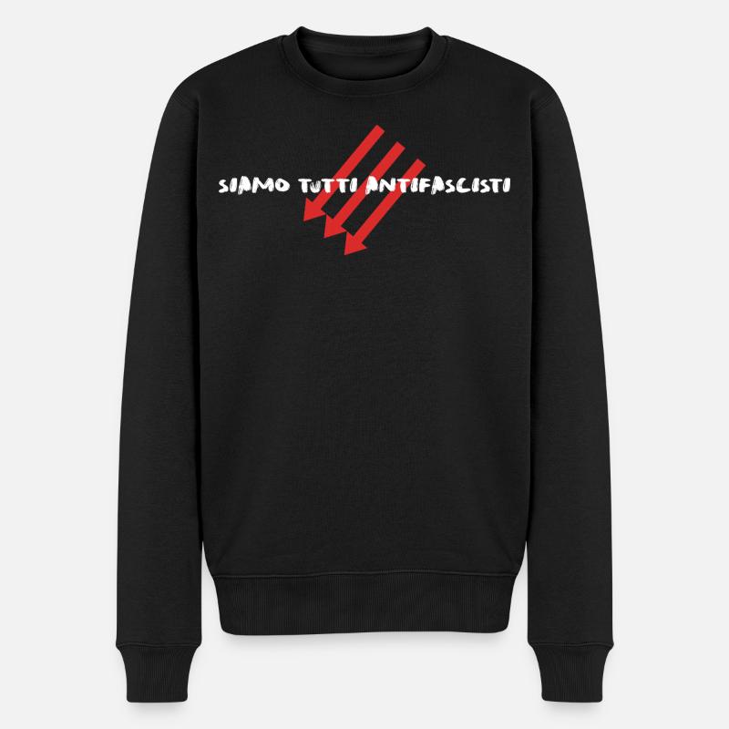 Siamo Tutti Antifascisti | Politisches Statement - Männer Premium Bio Pullover - Schwarz