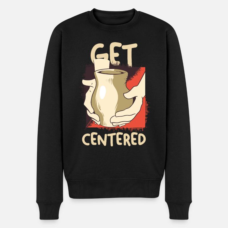 Moment café centré - Pull Premium bio Homme - noir