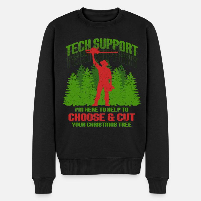 Weihnachtsbaum Züchter Help To Choose & Cut - Männer Premium Bio Pullover - Schwarz