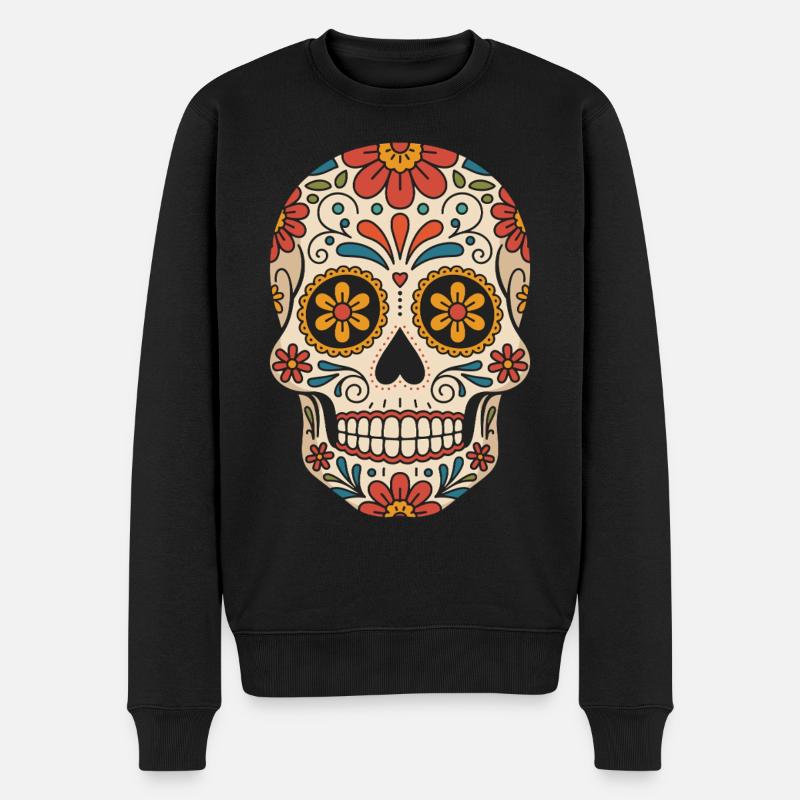 Cinco De Mayo Schädelsymbol Feier - Männer Premium Bio Pullover - Schwarz