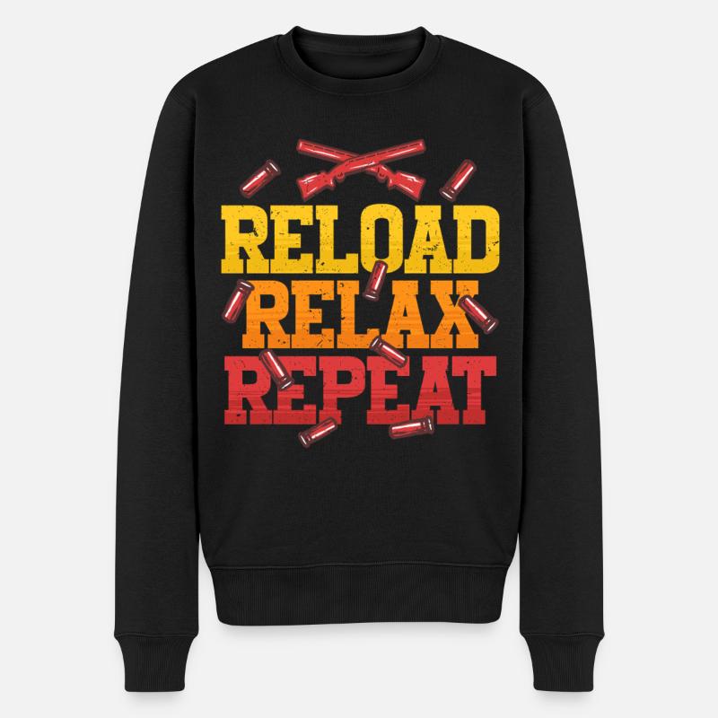 Tontaubenschießen Reload Relax - Männer Premium Bio Pullover - Schwarz