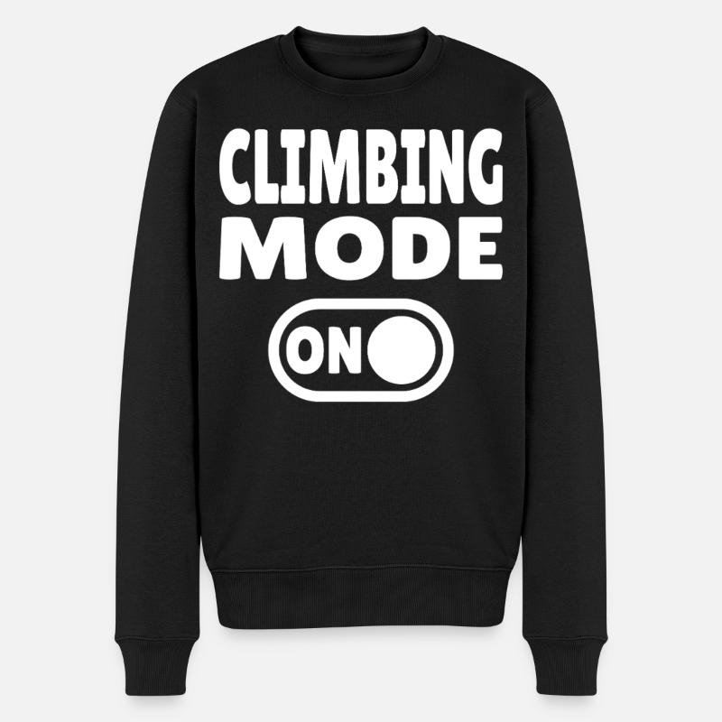 Climbing Mode ON – Boulder & Kletter Style - Männer Premium Bio Pullover - Schwarz