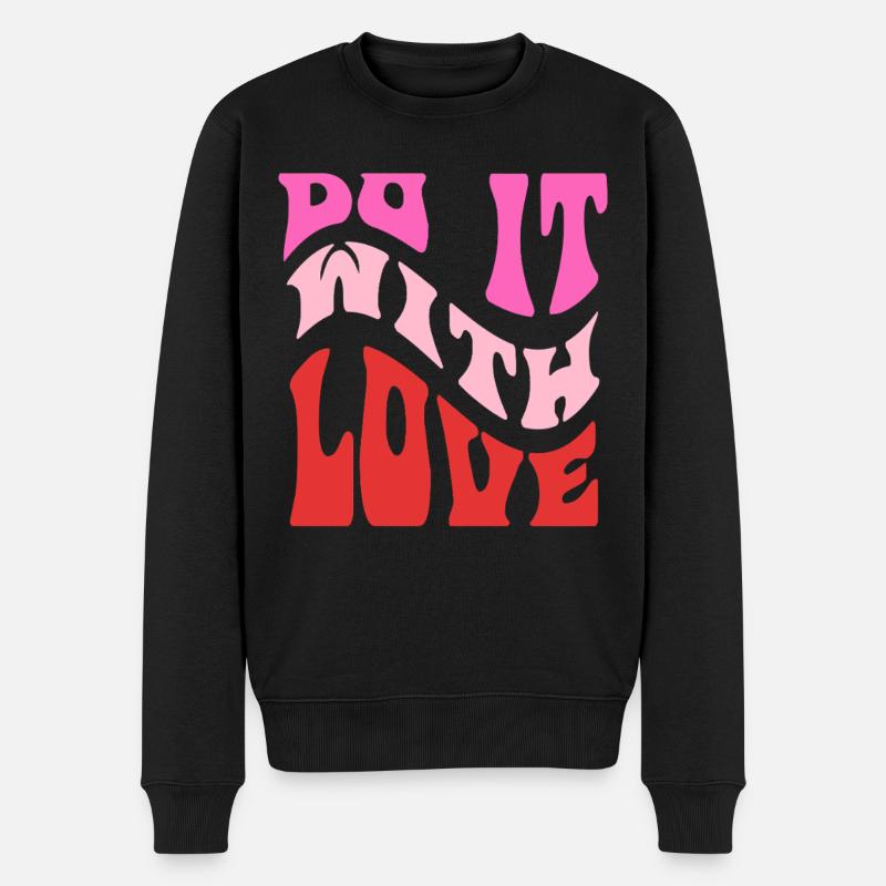 Lettrage rétro It It Love - Pull Premium bio Homme - noir