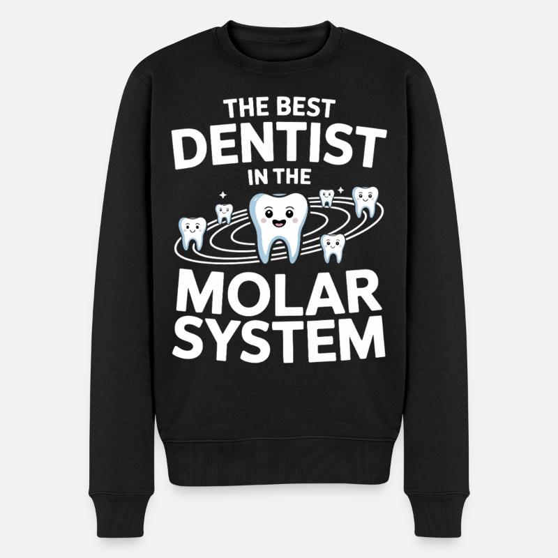 Zahnhelden Molar System - Männer Premium Bio Pullover - Schwarz