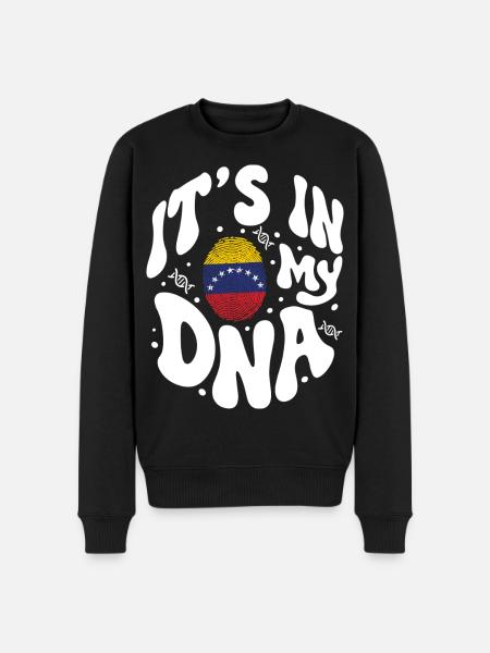 Venezuelan DNA Venezuela Flag Hispanic - Men's Premium Organic Jumper - black