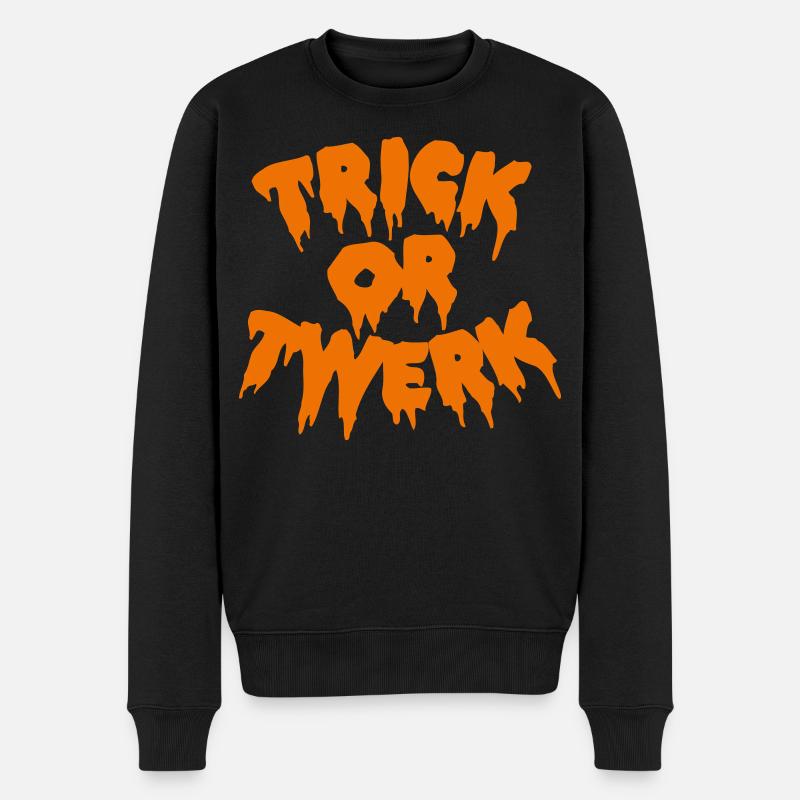 TRICK OR TWERK - Männer Premium Bio Pullover - Schwarz