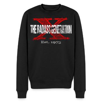 Generation X 1973  Retro - Männer Premium Bio Pullover - Schwarz - Vorne - Nico (187cm)