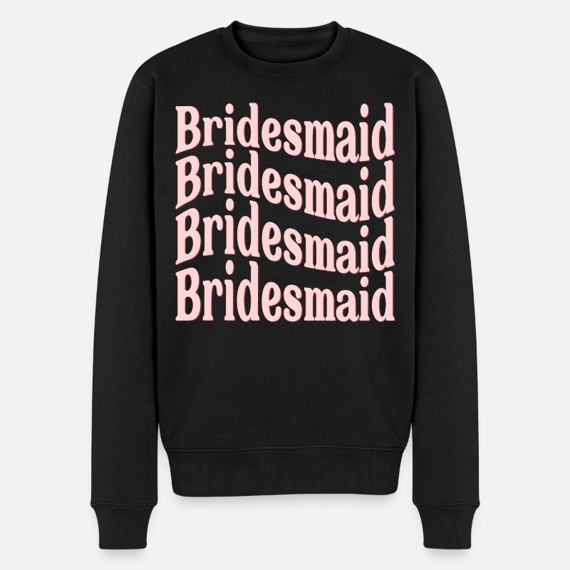 BRAUTJUNGFER HOCHZEIT WELLE - Männer Premium Bio Pullover - Schwarz