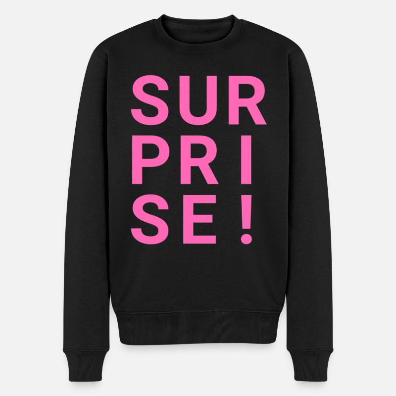SURPRISE! - Männer Premium Bio Pullover - Schwarz