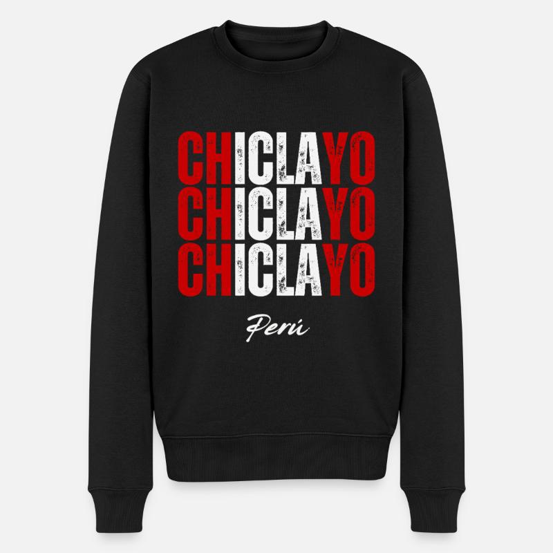Chiclayo Peru, peruanischer Stolz - Männer Premium Bio Pullover - Schwarz