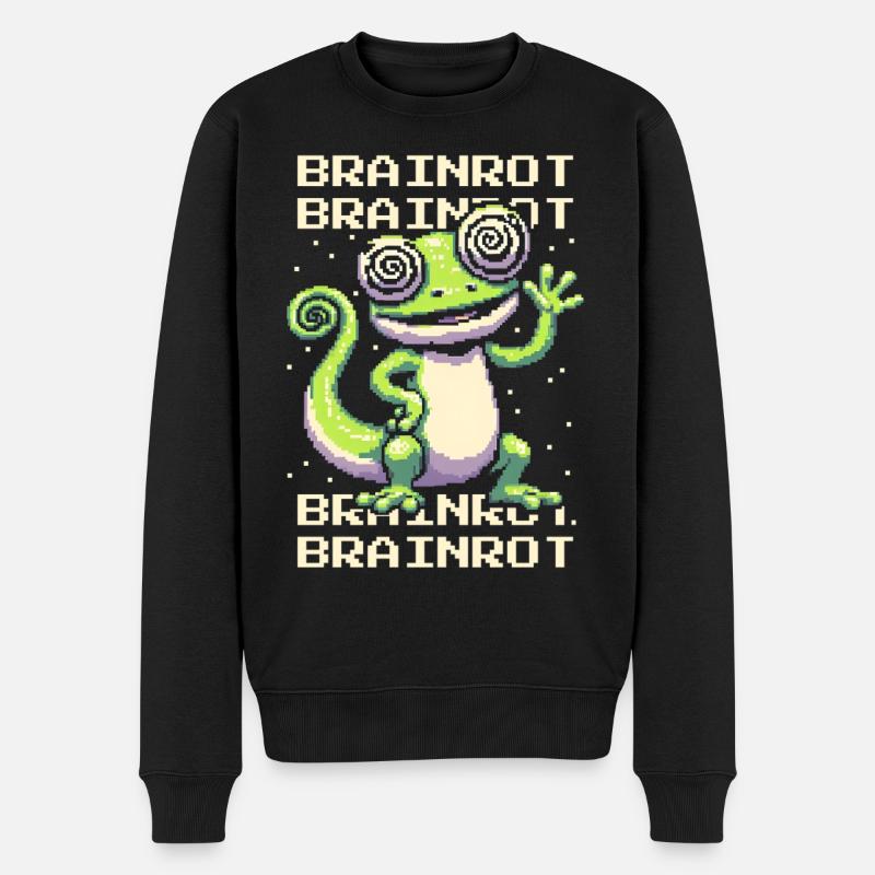 Brainrot | Meme Humor & Internetkultur - Männer Premium Bio Pullover - Schwarz