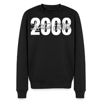 Limited edition 2008 - Männer Premium Bio Pullover - Schwarz - Vorne - Nico (187cm)