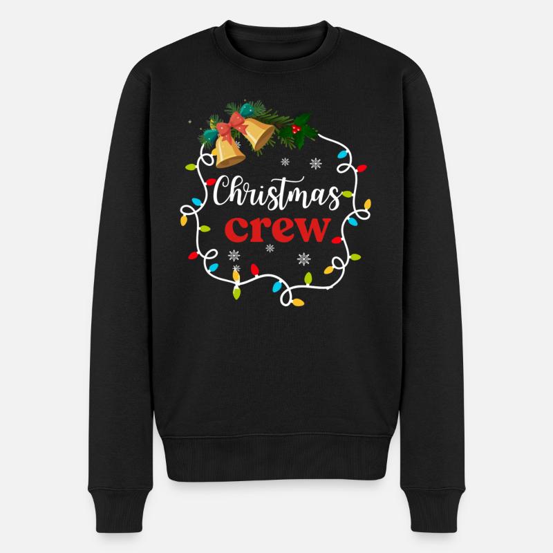 Weihnachts-Crew - Männer Premium Bio Pullover - Schwarz