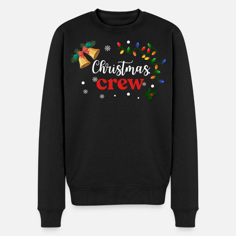 Weihnachts-Crew - Männer Premium Bio Pullover - Schwarz