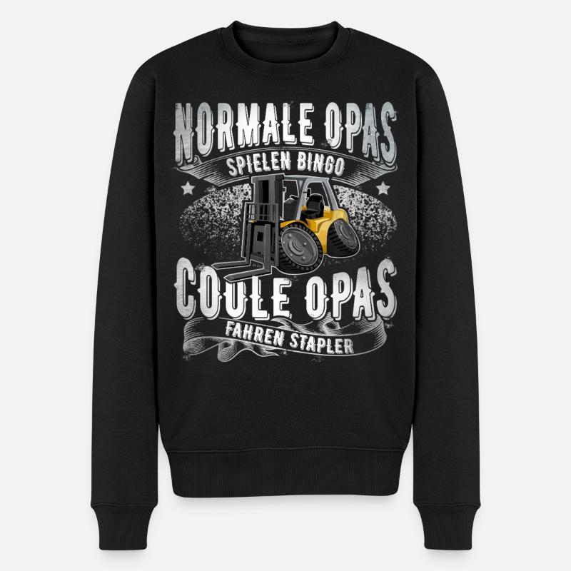Conducteur de chariot élévateur Papi - Pull Premium bio Homme - noir