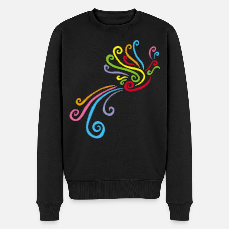 Paradiesvogel - Männer Premium Bio Pullover - Schwarz