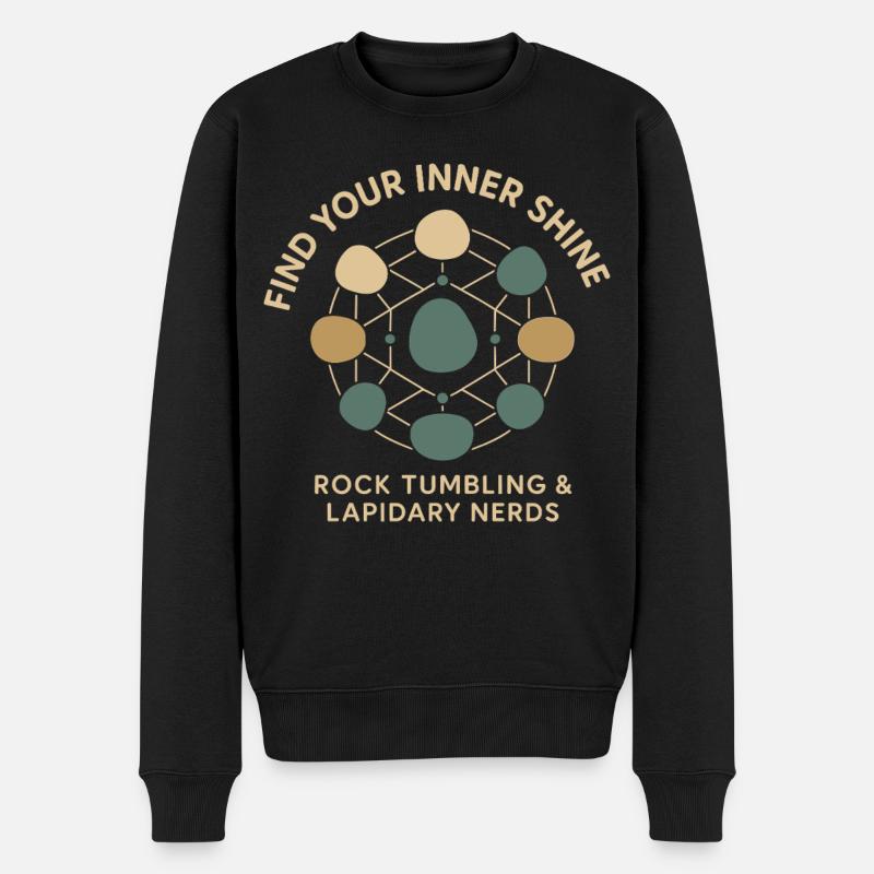 Trouvez votre éclat intérieur : Rock Tumbling & - Pull Premium bio Homme - noir