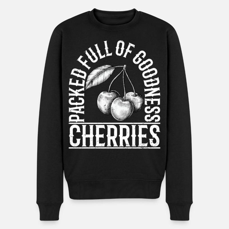 Rempli de cerises de qualité - Pull Premium bio Homme - noir