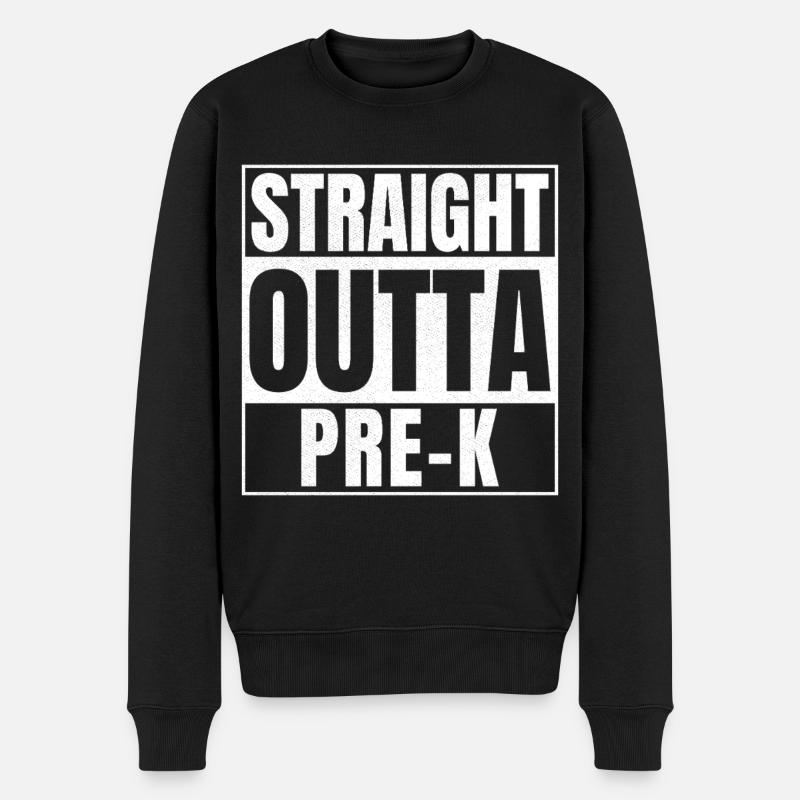 STRAIGHT OUTTA Pre-k - Männer Premium Bio Pullover - Schwarz