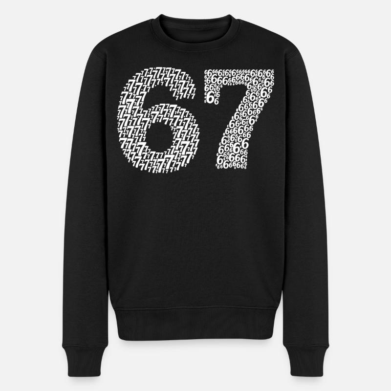 Sixty Seven meme - Männer Premium Bio Pullover - Schwarz
