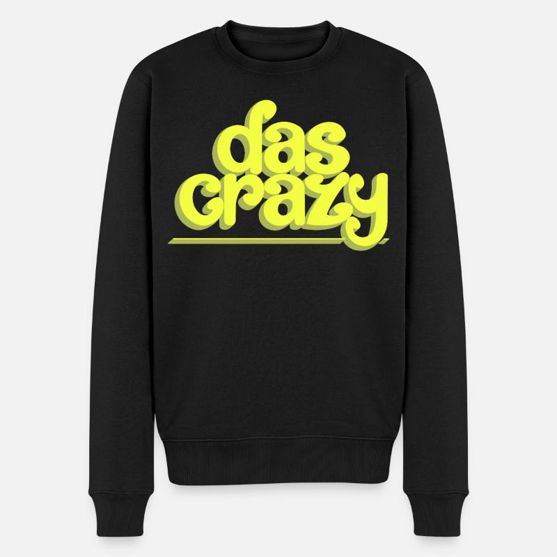 Das crazy - Männer Premium Bio Pullover - Schwarz