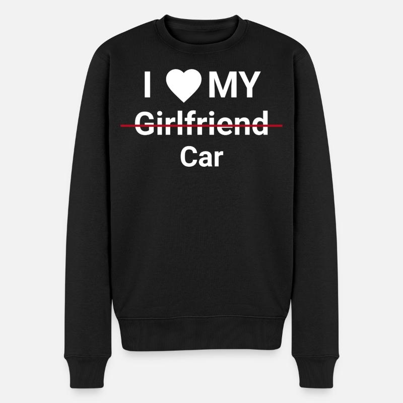 I Love My Car - Männer Premium Bio Pullover - Schwarz
