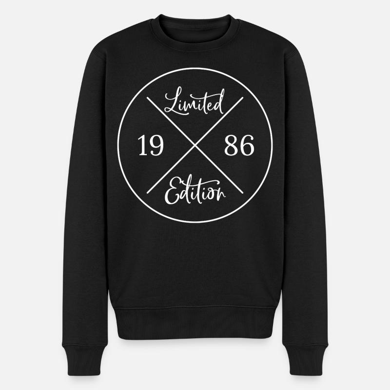 Limited edition 1986 - Geschenk 40. Geburtstag - Männer Premium Bio Pullover - Schwarz