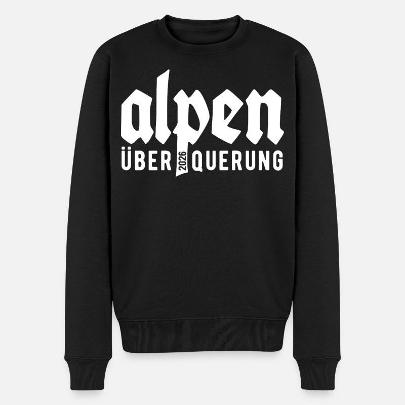 Alpen Überquerung 2026 - Wandern - Männer Premium Bio Pullover - Schwarz