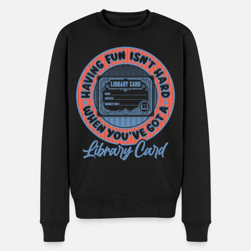 Bibliothécaire de jour Bibliothécaire de lecture - Pull Premium bio Homme - noir