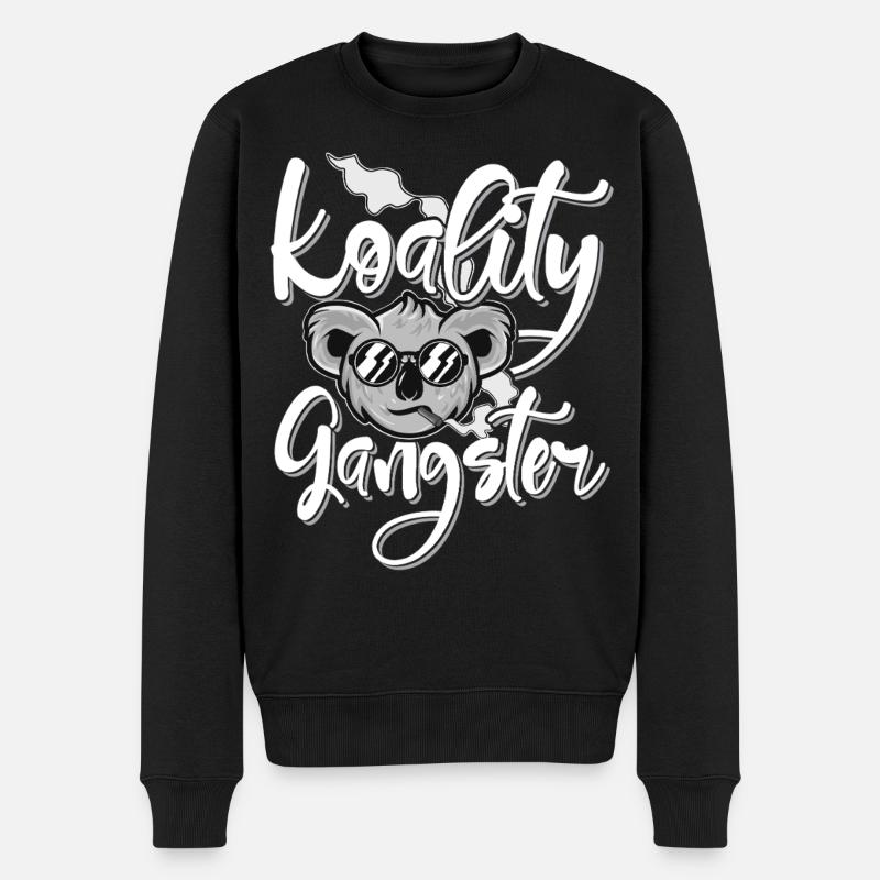 Koality Gangster - Pull Premium bio Homme - noir