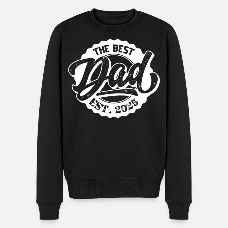 Le meilleur papa EST 2025 - Pull Premium bio Homme - noir