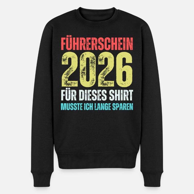 Führerschein 2026 - Männer Premium Bio Pullover - Schwarz
