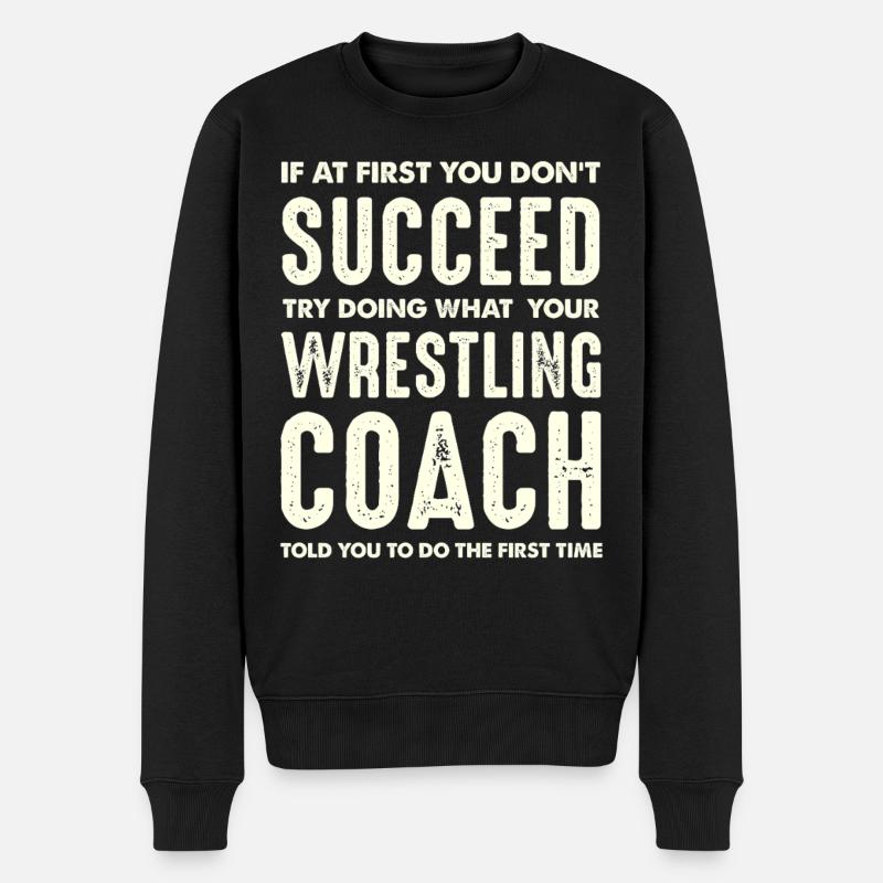 Sieg durch Coachanweisung - Männer Premium Bio Pullover - Schwarz