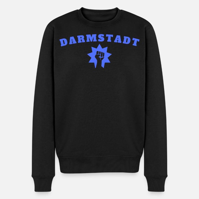 Darmstadt - Männer Premium Bio Pullover - Schwarz