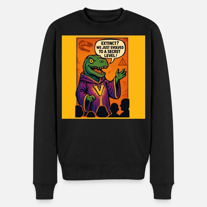 V-Raptor: Evolution auf Geheimstufe - Männer Premium Bio Pullover - Schwarz