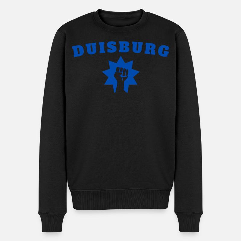 Duisburg - Männer Premium Bio Pullover - Schwarz