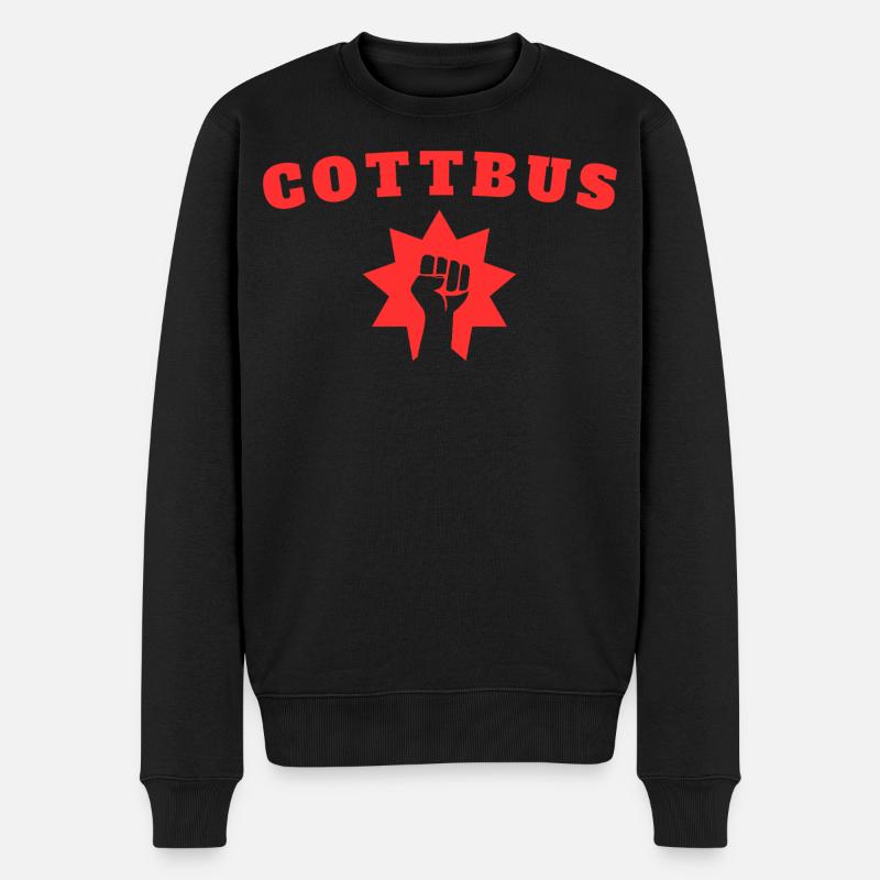 Cottbus - Männer Premium Bio Pullover - Schwarz