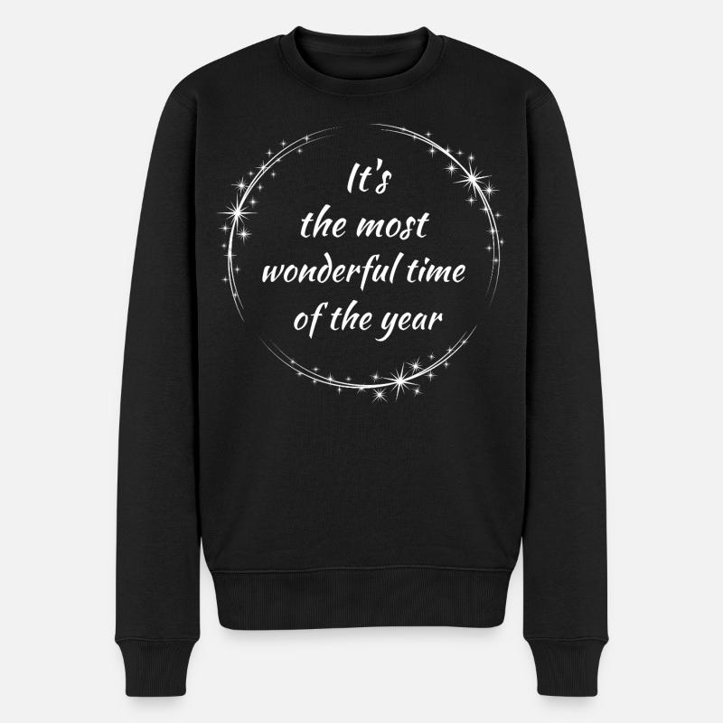 Wunderbarstes Zeitornament - Männer Premium Bio Pullover - Schwarz
