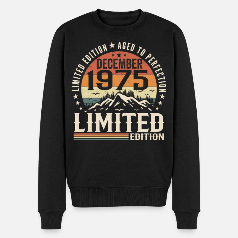 Dezember 1975 - Männer Premium Bio Pullover - Schwarz
