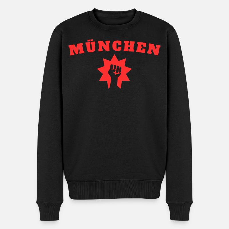 München - Männer Premium Bio Pullover - Schwarz