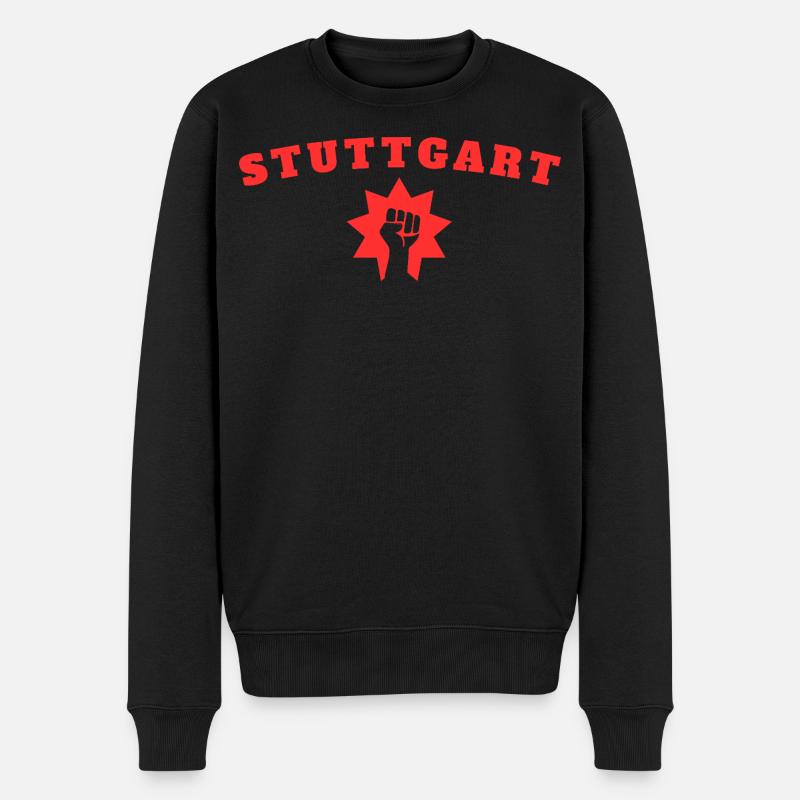 Stuttgart - Männer Premium Bio Pullover - Schwarz
