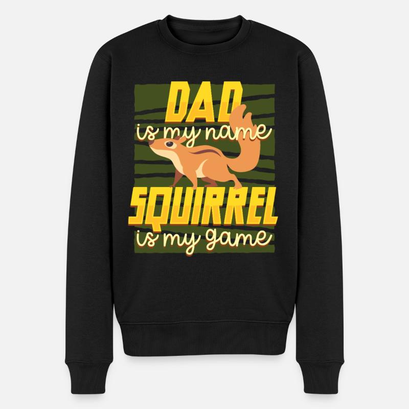 Eichhörnchenjäger Baumratte - Männer Premium Bio Pullover - Schwarz