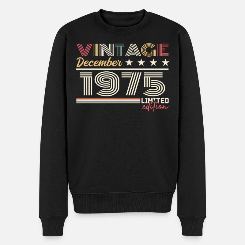 Cadeau Décembre 1975 - Pull Premium bio Homme - noir