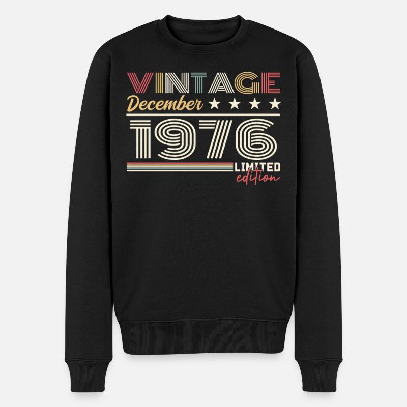 Cadeau Décembre 1976 - Pull Premium bio Homme - noir