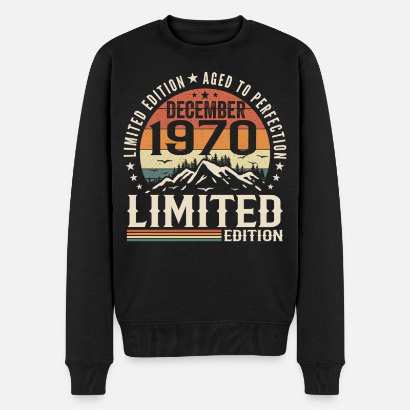 Décembre 1970 - Pull Premium bio Homme - noir