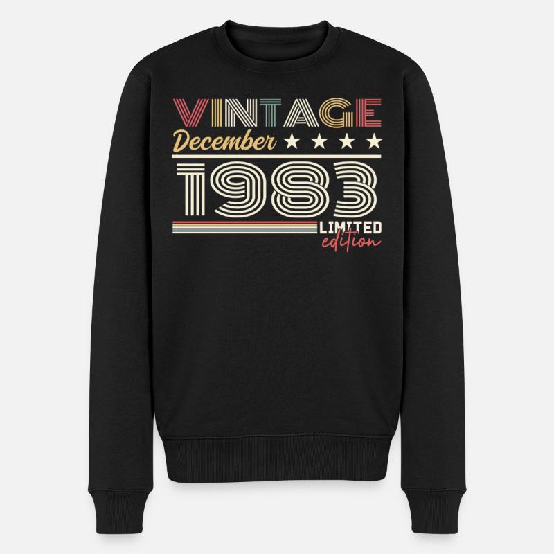 Cadeau Décembre 1983 - Pull Premium bio Homme - noir