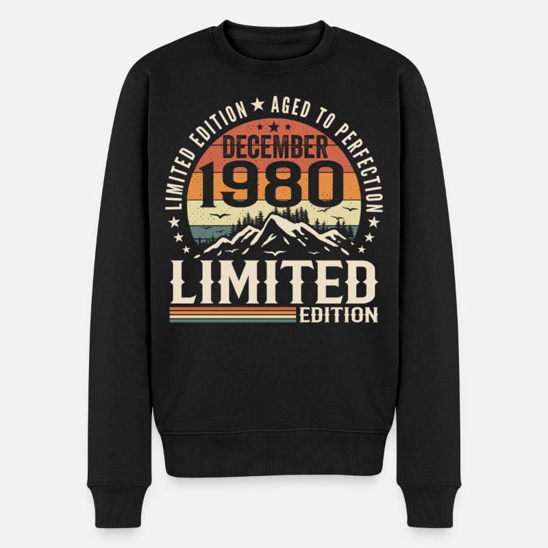 Dezember 1980 - Männer Premium Bio Pullover - Schwarz