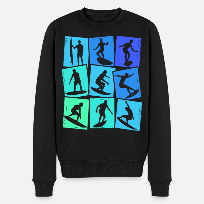 Surf Surf Surfer Enfants Garçons Hommes - Pull Premium bio Homme - noir